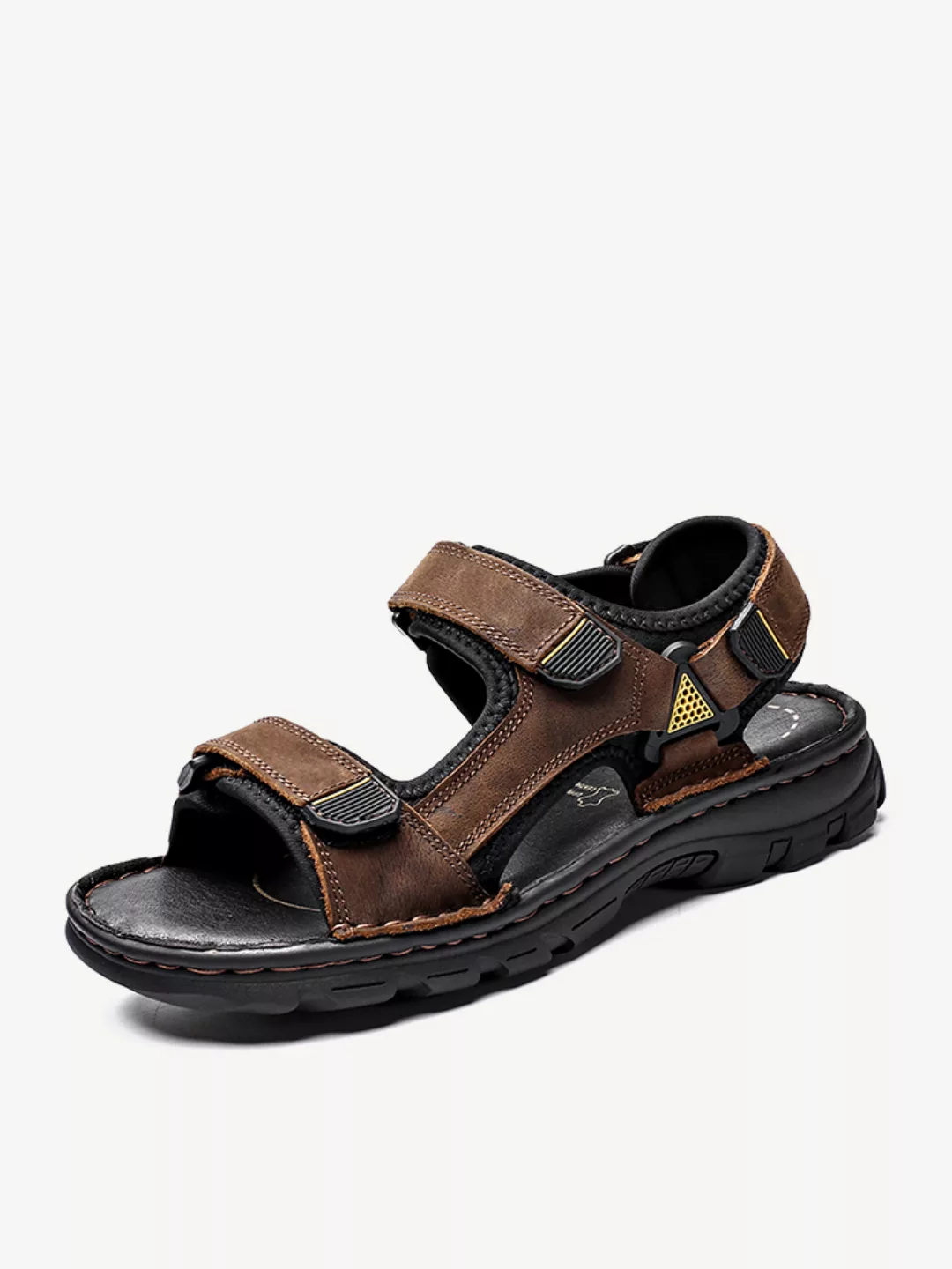 Männer Rindsleder Bequeme rutschfeste Hakenschlaufe Outdoor Casual Sandalen günstig online kaufen