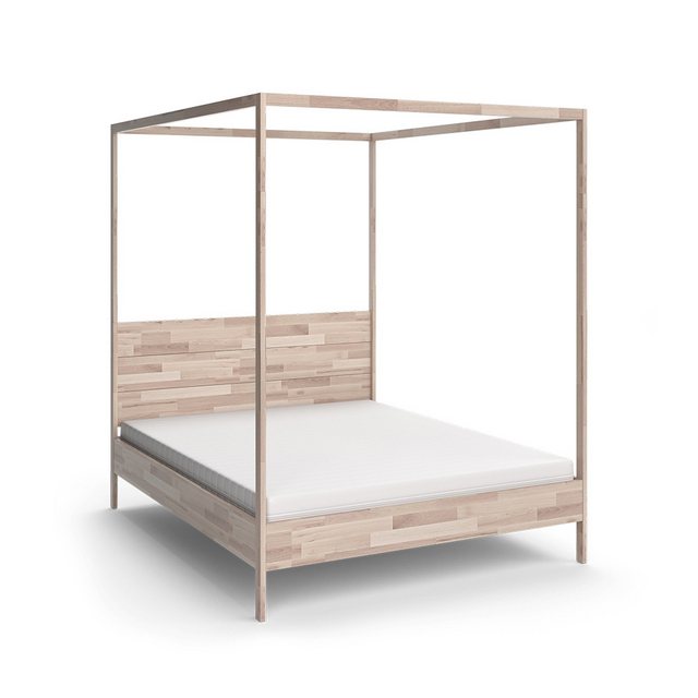 VitaliSpa® Holzbett Lotti, Naturholz, 165 x 210 cm mit Matratze günstig online kaufen