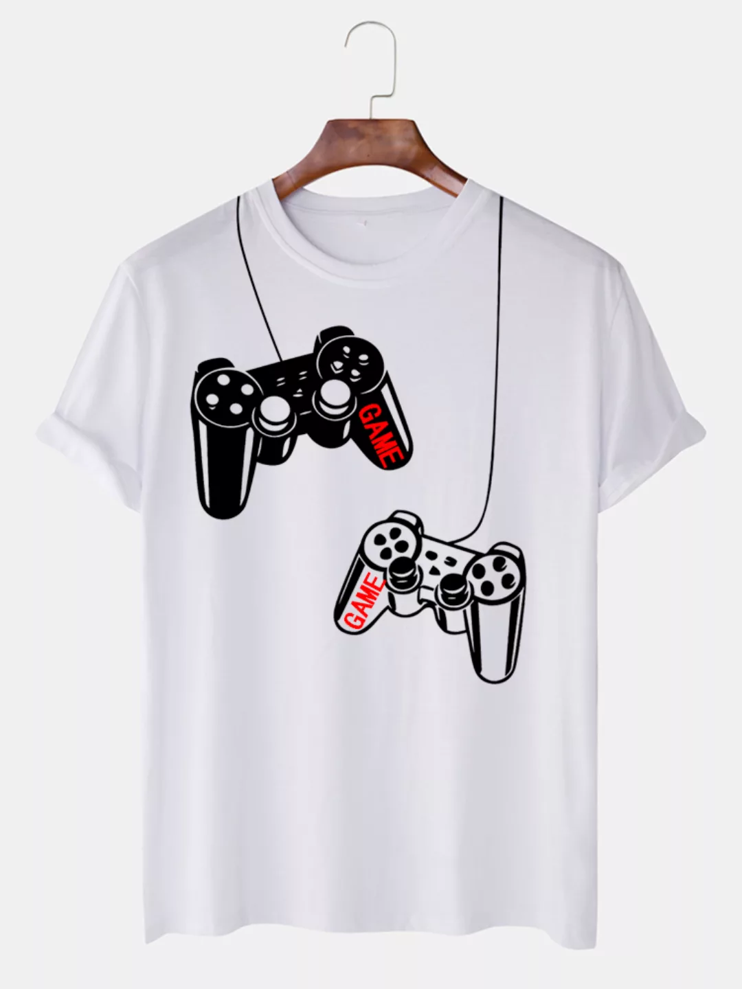 Herren Spielgriff Fun Style O-Ausschnitt Loose Breathable T-Shirt günstig online kaufen