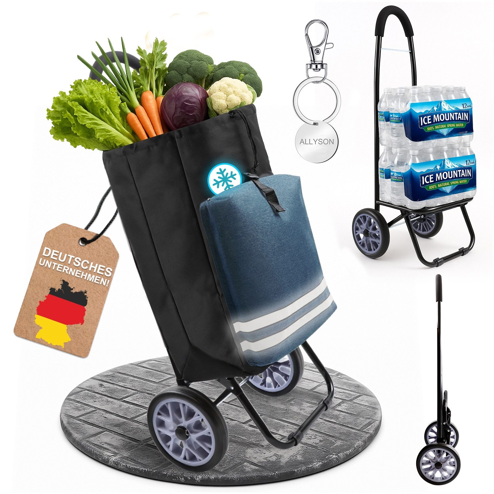 Allyson Einkaufstrolley Einkaufswagen mit Reflektoren & günstig online kaufen