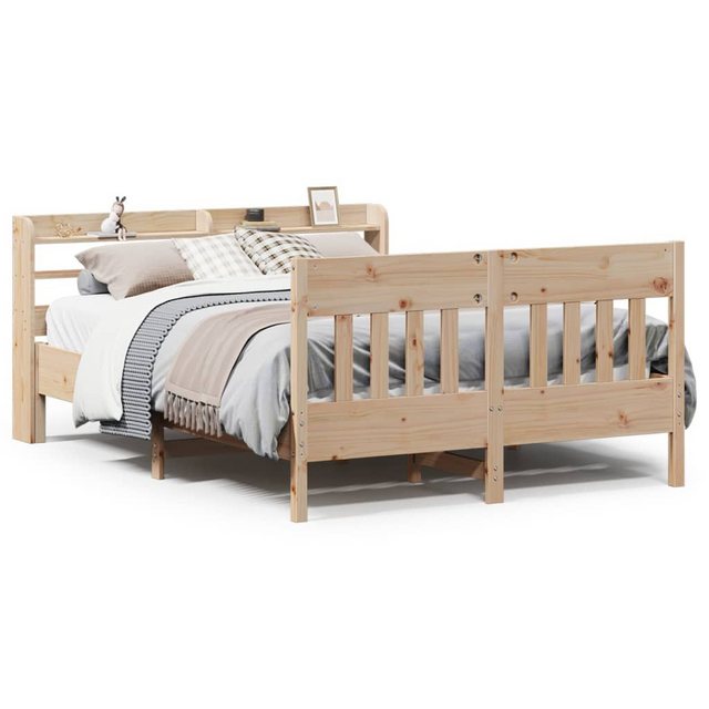 vidaXL Bett, Massivholzbett ohne Matratze 135x190 cm Kiefernholz günstig online kaufen