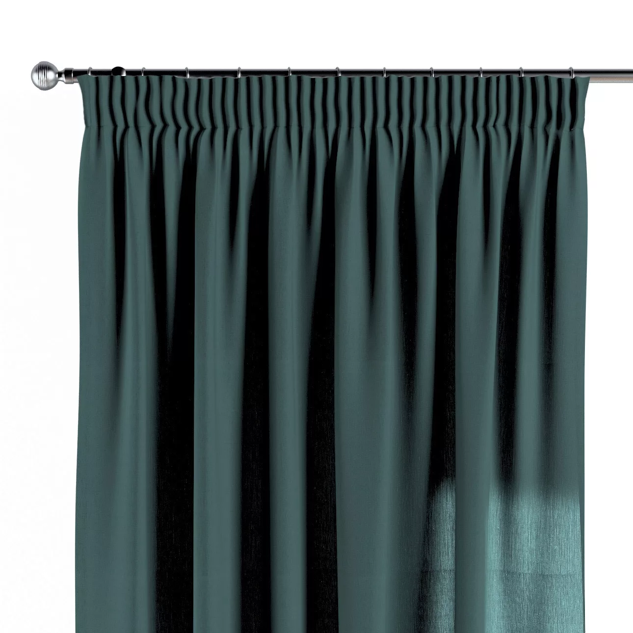Vorhang mit Kräuselband, grün, Leinen (159-09) günstig online kaufen