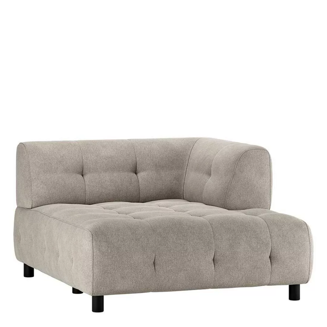 Graugrünes Sofa Modul aus Flachgewebe Armlehne rechts günstig online kaufen