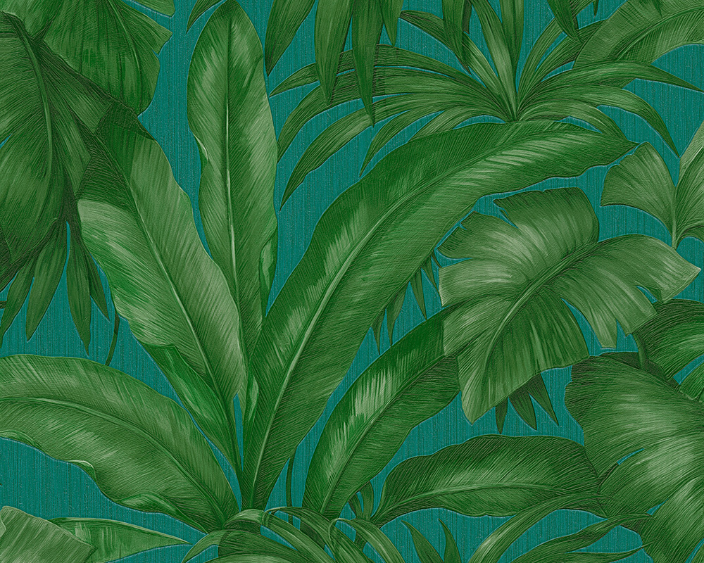 Bricoflor Palmen Tapete mit Struktur Effekt Weiße Vliestapete mit Palmenblä günstig online kaufen