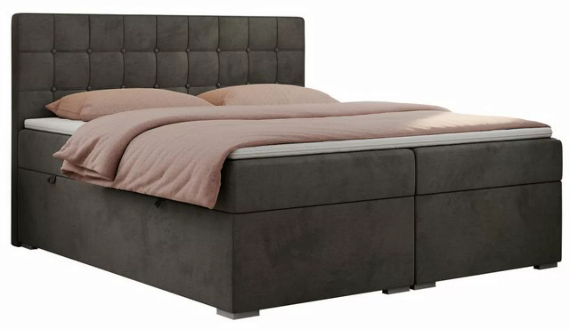 MKS MÖBEL Boxspringbett CARMEN (Set, Packung, T30-Schaum, Topper T25, Kopfs günstig online kaufen