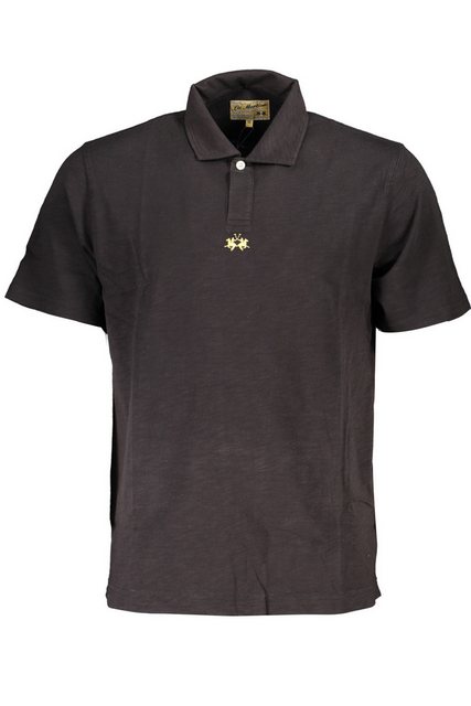 La Martina Poloshirt Herren Kurzarm-Polo schwarz mit Stickerei – günstig online kaufen