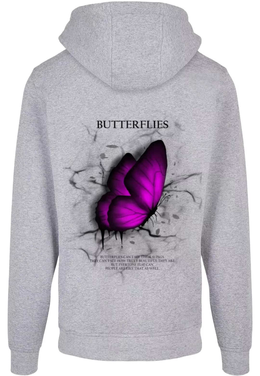 Merchcode Kapuzensweatshirt "Merchcode Herren Butterflies Basic Hoody" günstig online kaufen