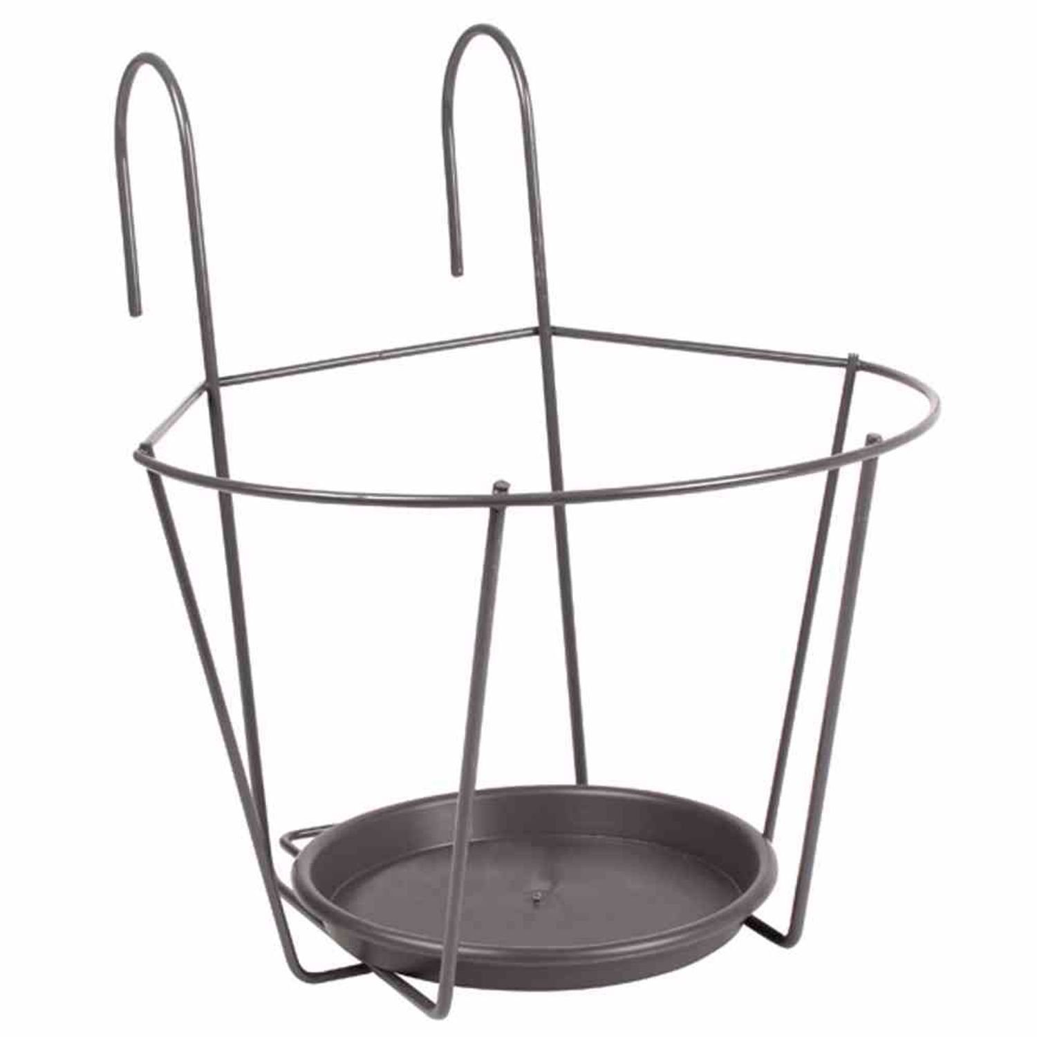 Jardifer Blumenkastenhalter Haken-Blumentopfhalter 25 cm grau günstig online kaufen