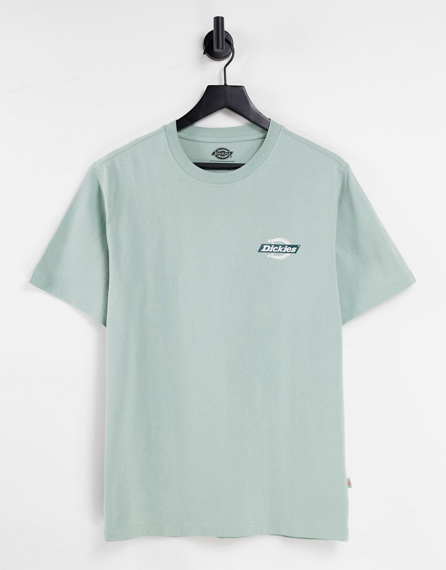 Dickies – Ruston – T-Shirt mit Rückenprint in Jadegrün günstig online kaufen