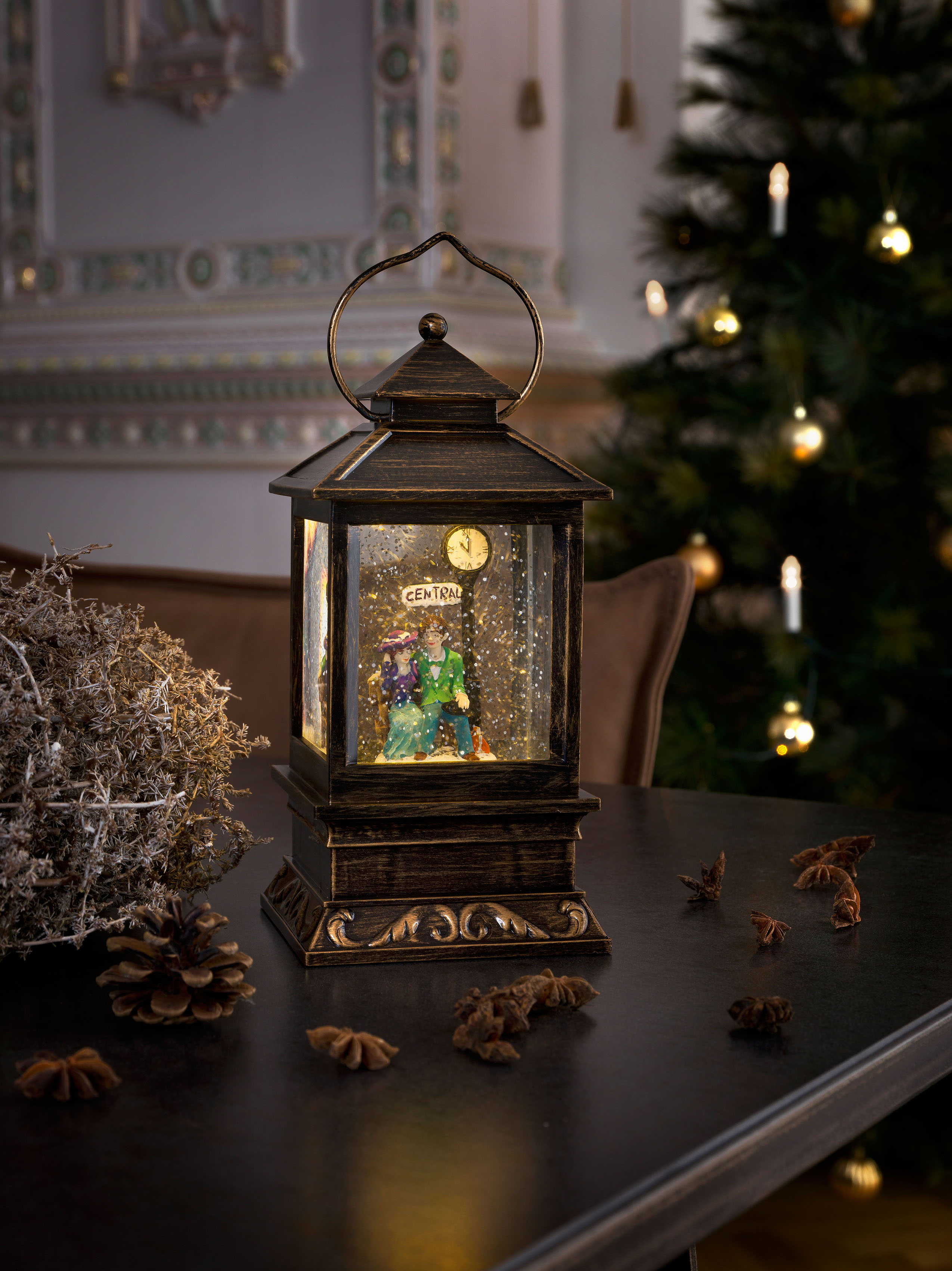 KONSTSMIDE LED Laterne "Weihnachtsdeko", 1 flammig-flammig, LED Schneelater günstig online kaufen