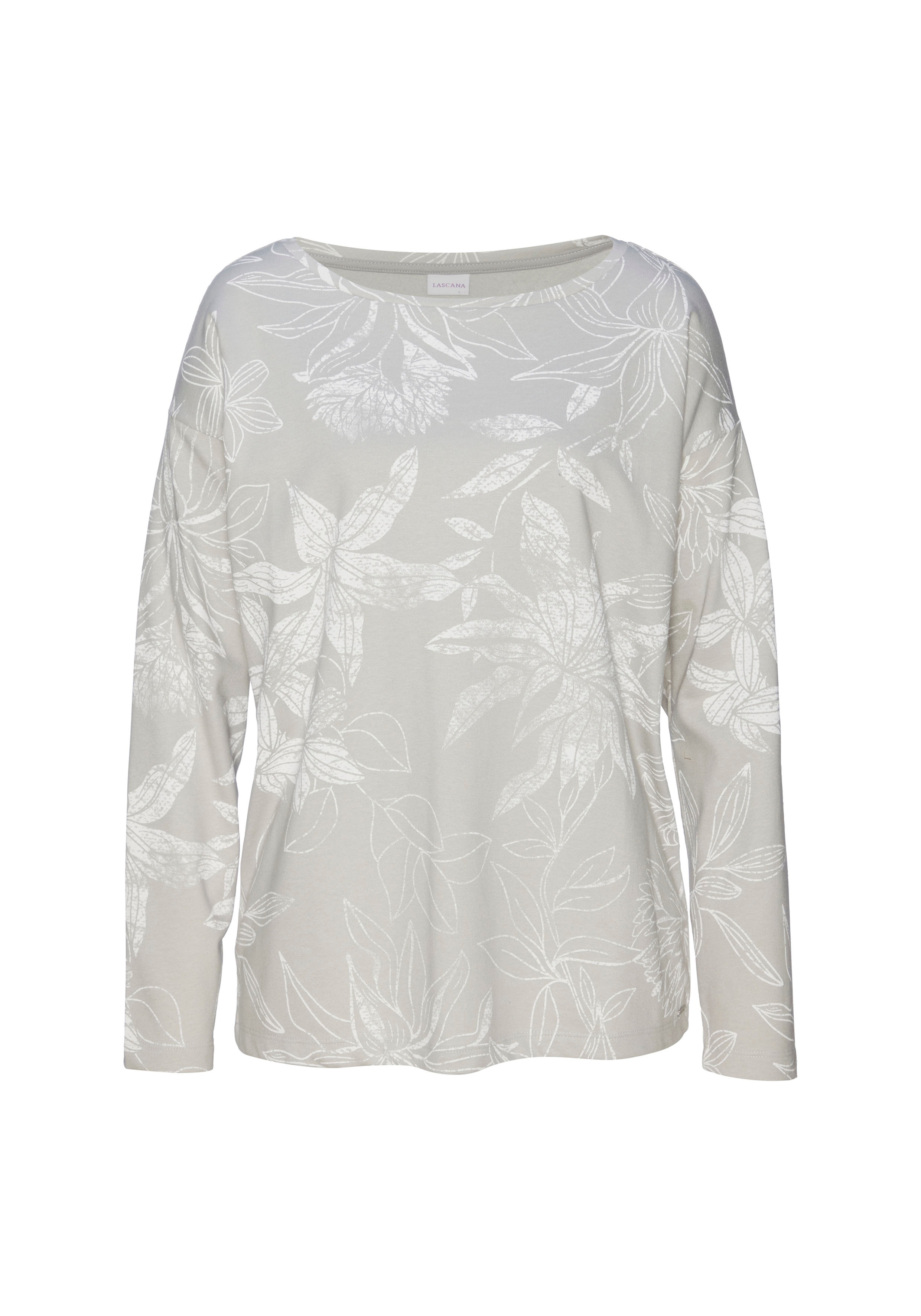 LASCANA Sweatshirt, mit floralem Alloverdruck, Loungewear günstig online kaufen