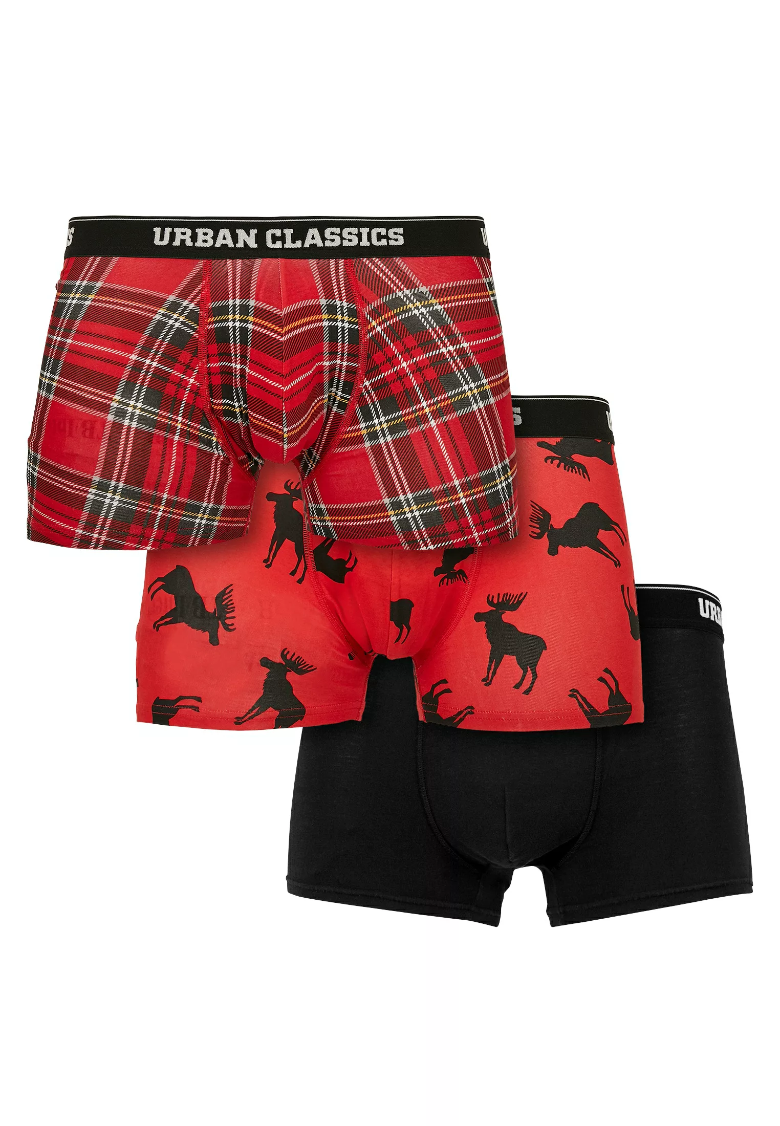 URBAN CLASSICS Boxershorts "Urban Classics Männer Boxer Shorts 3-Pack", (1 günstig online kaufen