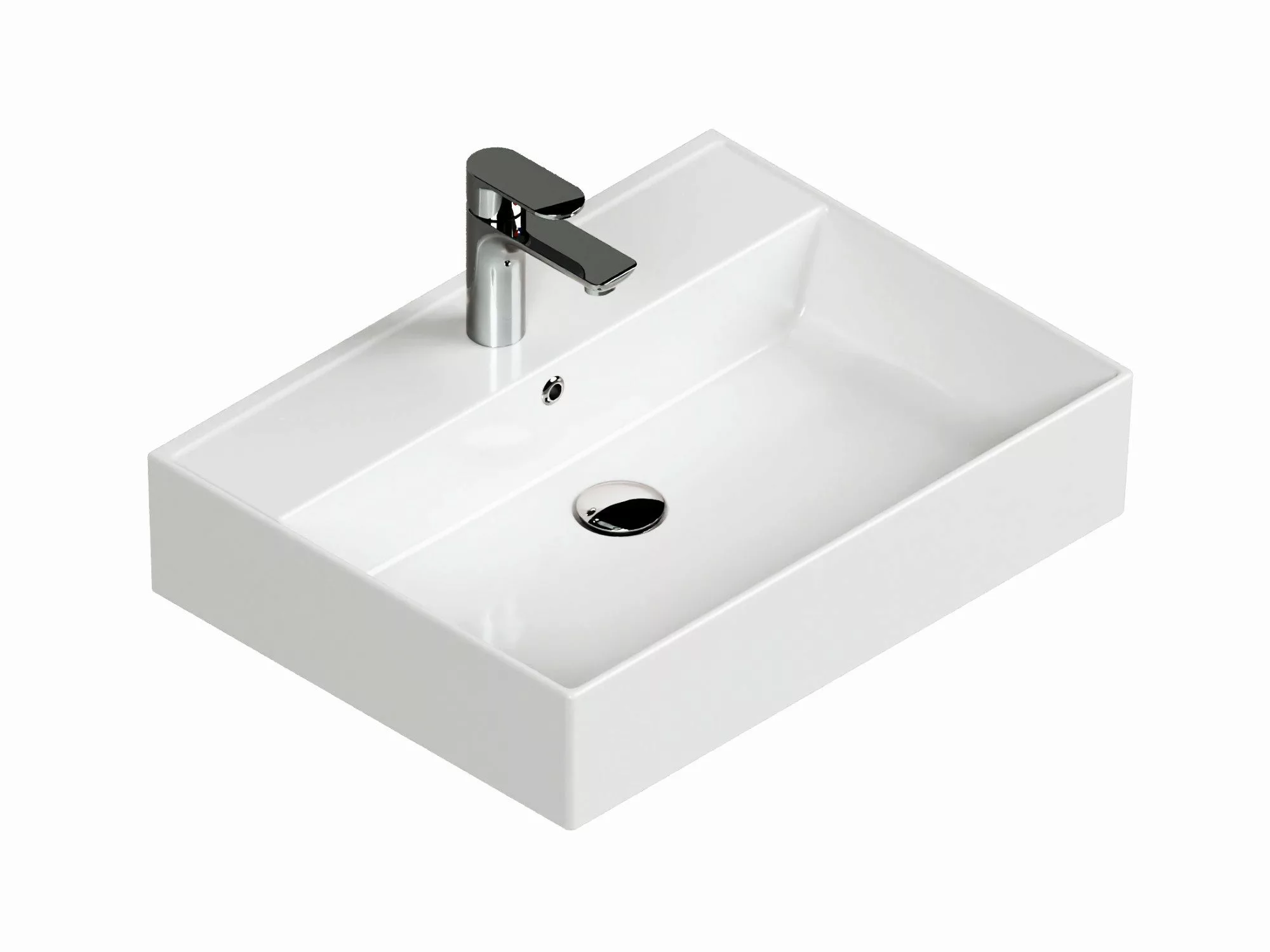 Aqua Bagno Waschbecken 60 cm weiss günstig online kaufen