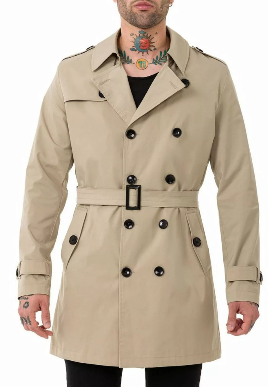 RedBridge Trenchcoat Red Bridge Herren Mantel Trenchcoat Jacke Beige XL Pre günstig online kaufen