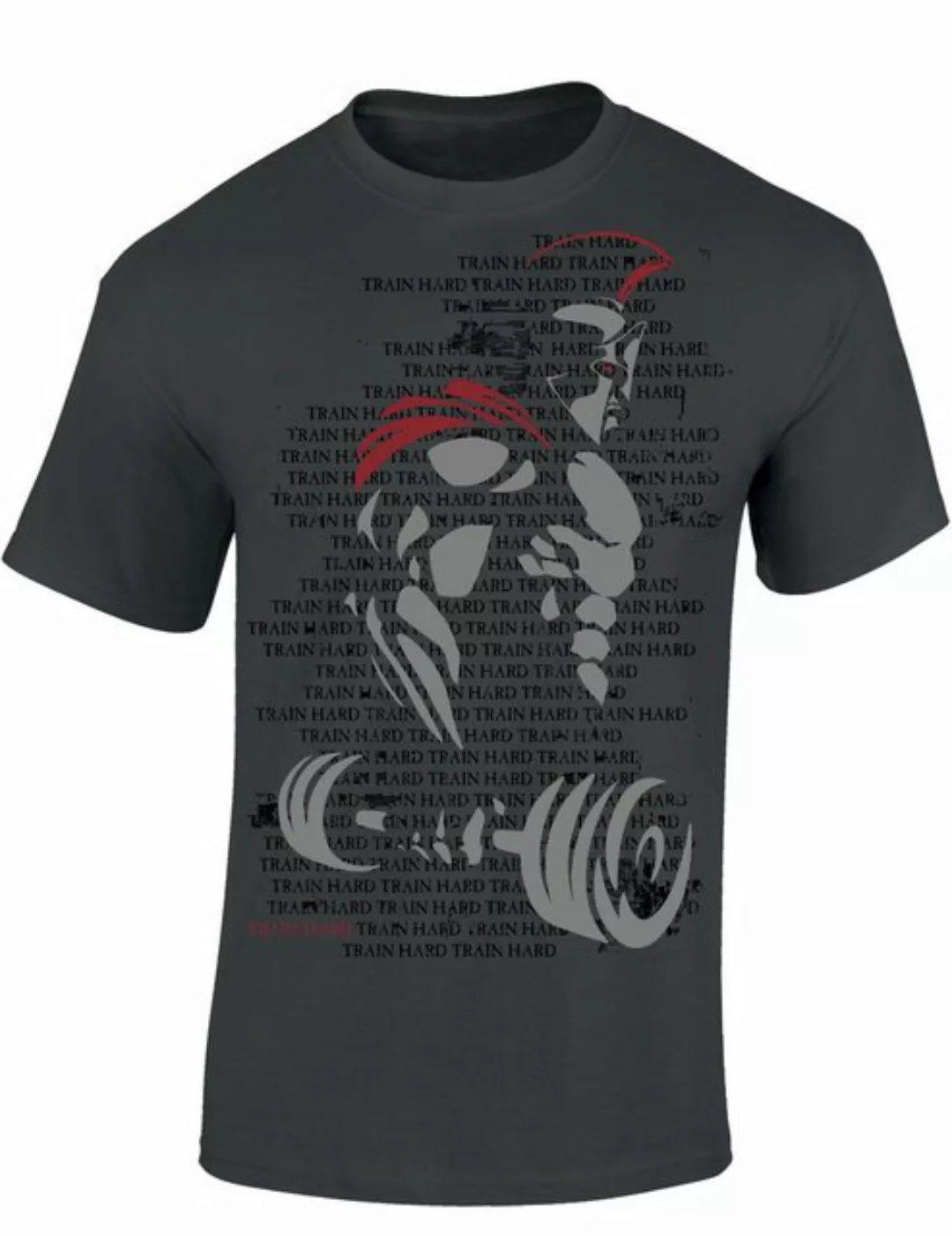 Baddery Print-Shirt Sparta T-Shirt : "Train Hard Spartan", hochwertiger Sie günstig online kaufen