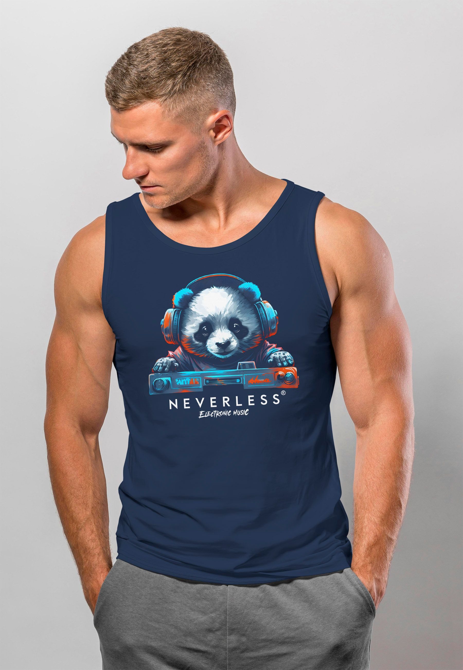 Neverless Tanktop Herren Tank-Top Panda Bär günstig online kaufen