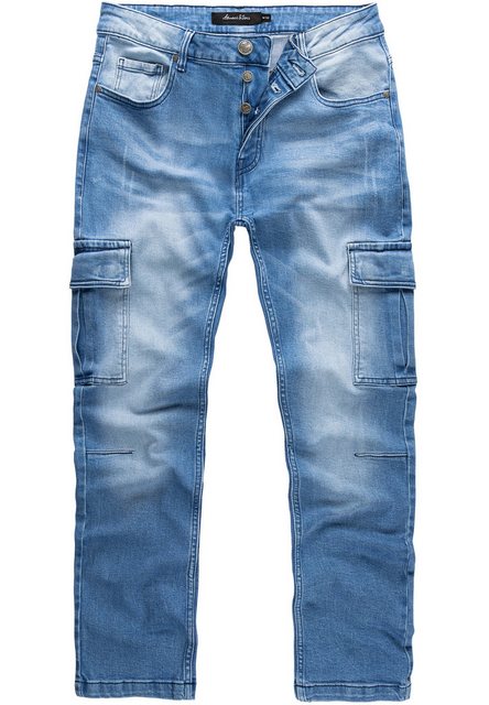 Amaci&Sons Straight-Jeans MIAMI Regular Slim Cargo Jeans günstig online kaufen