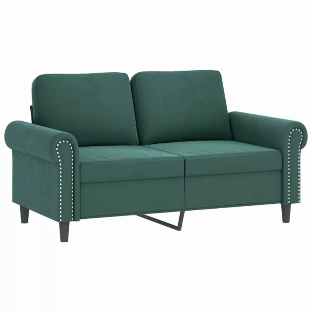 vidaXL Sofa 2-Sitzer-Sofa Dunkelgrün 120 cm Samt günstig online kaufen