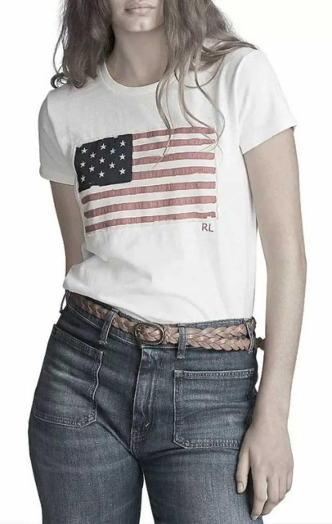 Ralph Lauren T-Shirt POLO RALPH LAUREN VINTAGE RETRO FLAG USA T-SHIRT Colle günstig online kaufen