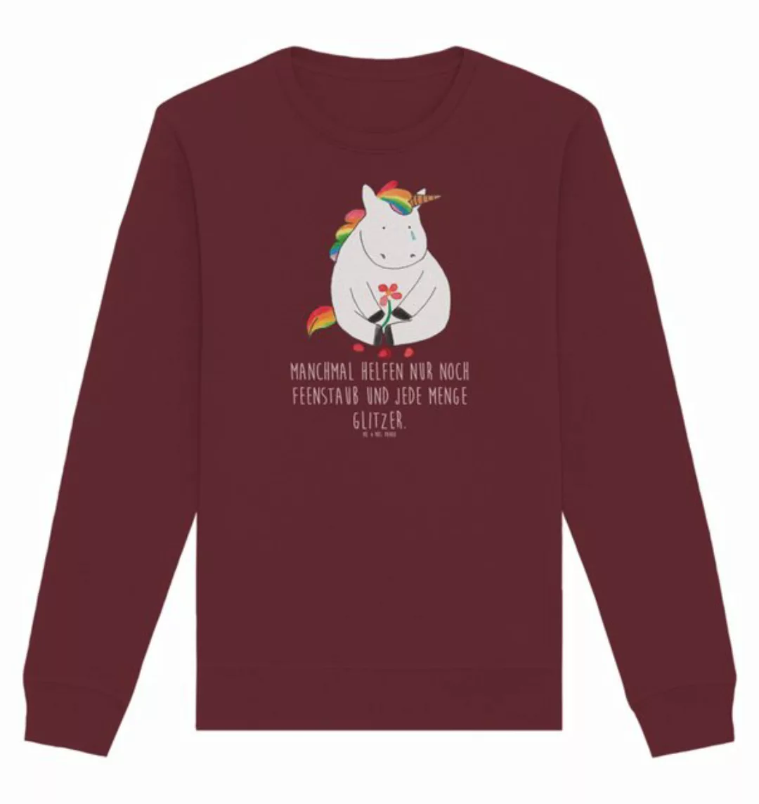 Mr. & Mrs. Panda Longpullover Größe M Einhorn Traurig - Burgundy - Geschenk günstig online kaufen