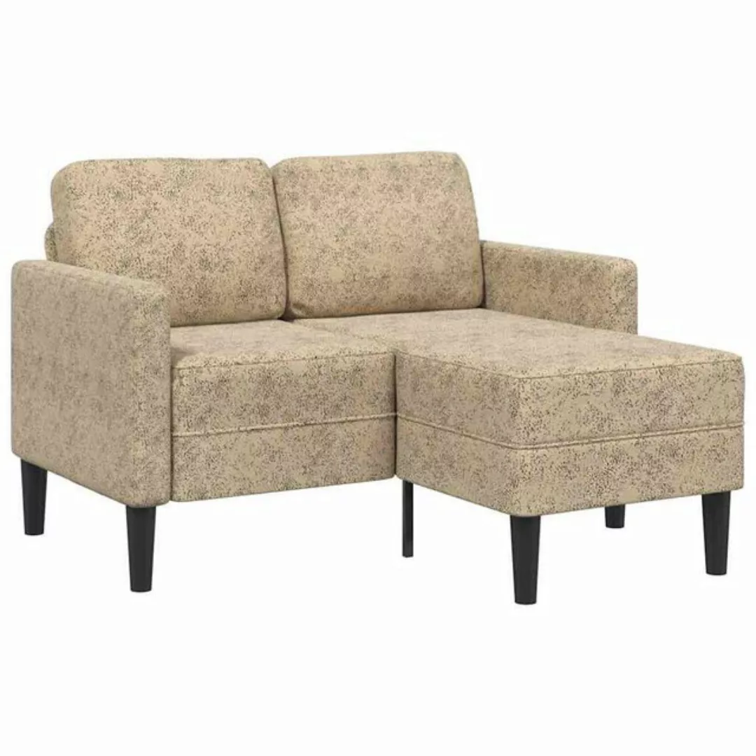 vidaXL Sofa 2-Sitzer-Sofa mit Chaiselongue L-Form Hellgrau 125cm Kunstleder günstig online kaufen