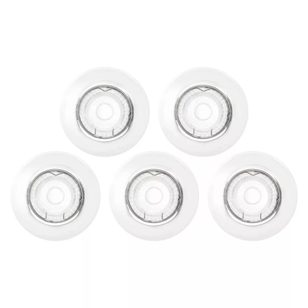 LED Einbaustrahler Canis in Weiß 5x 4,7W 1725lm GU10 5-flammig 6500K günstig online kaufen