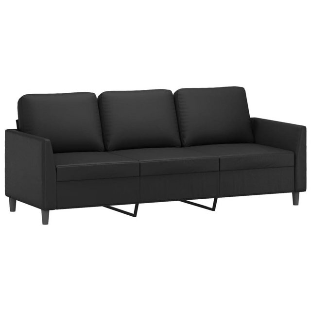 vidaXL Sofa, 3-Sitzer-Sofa Schwarz 180 cm Kunstleder günstig online kaufen