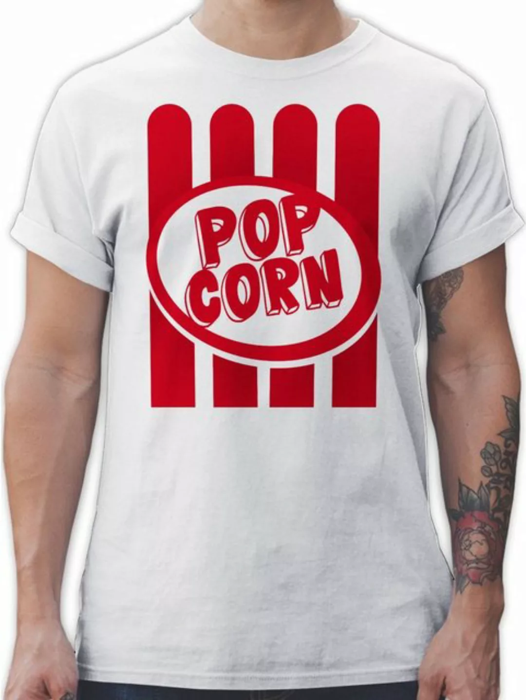 Shirtracer T-Shirt Popcorn Motiv - Witziges Popcorn Kostüm selber machen Ka günstig online kaufen