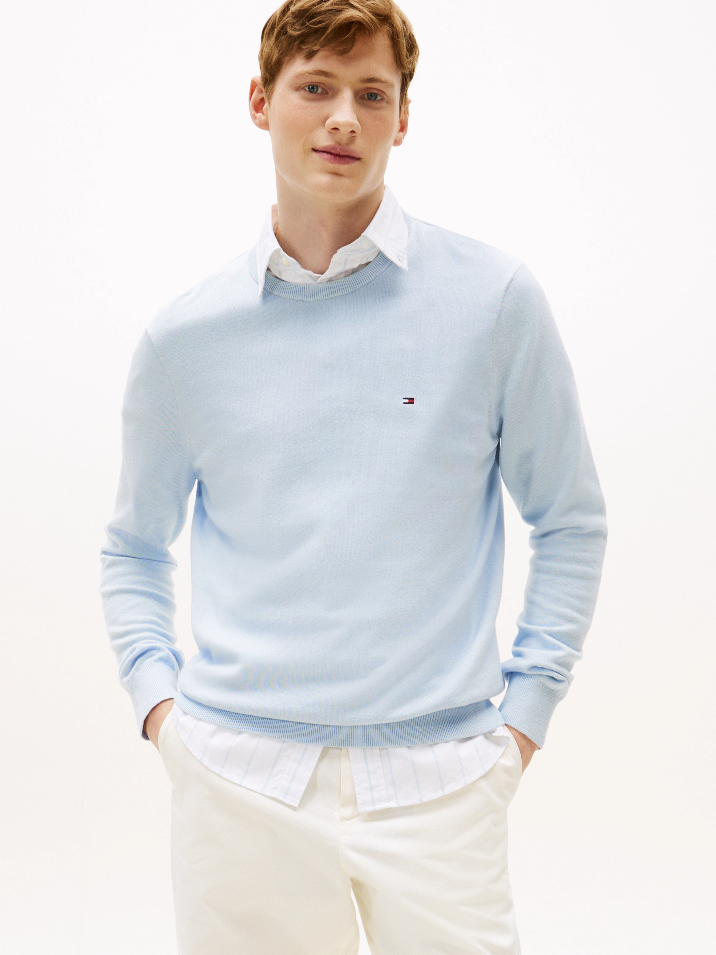 Tommy Hilfiger Rundhalspullover ESSENTIAL COTTON CREW günstig online kaufen