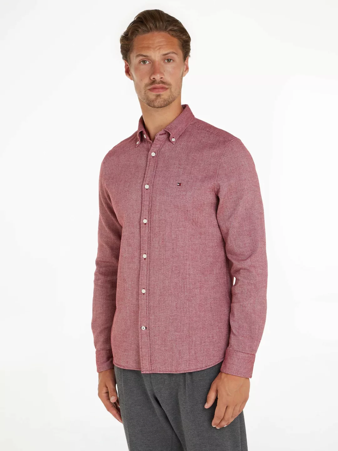 Tommy Hilfiger Langarmhemd BRUSHED DOBBY SF SHIRT günstig online kaufen