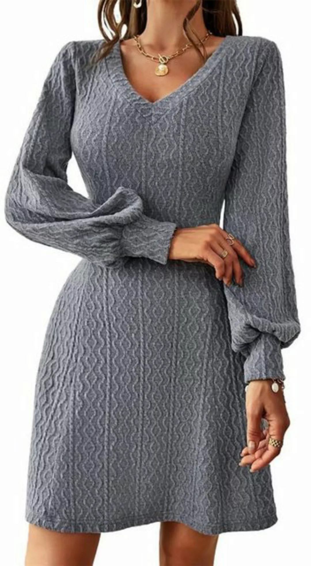 ZWY Dirndl Sexy tailliertes Winterkleid für Wärme und Eleganz günstig online kaufen