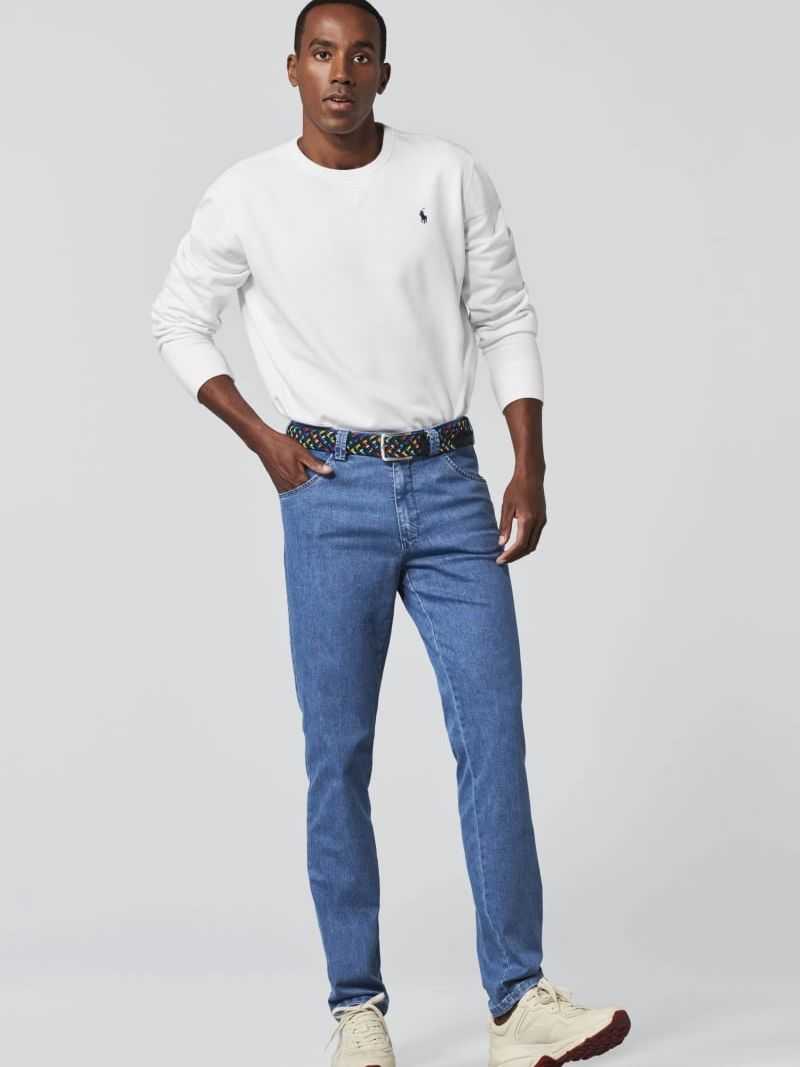 Meyer Jeans Dublin Blau - Größe 52 günstig online kaufen