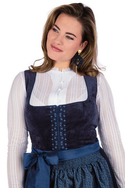 Spieth & Wensky Dirndl Cord Dirndl 2tlg. - ASTRID - dunkelblau günstig online kaufen