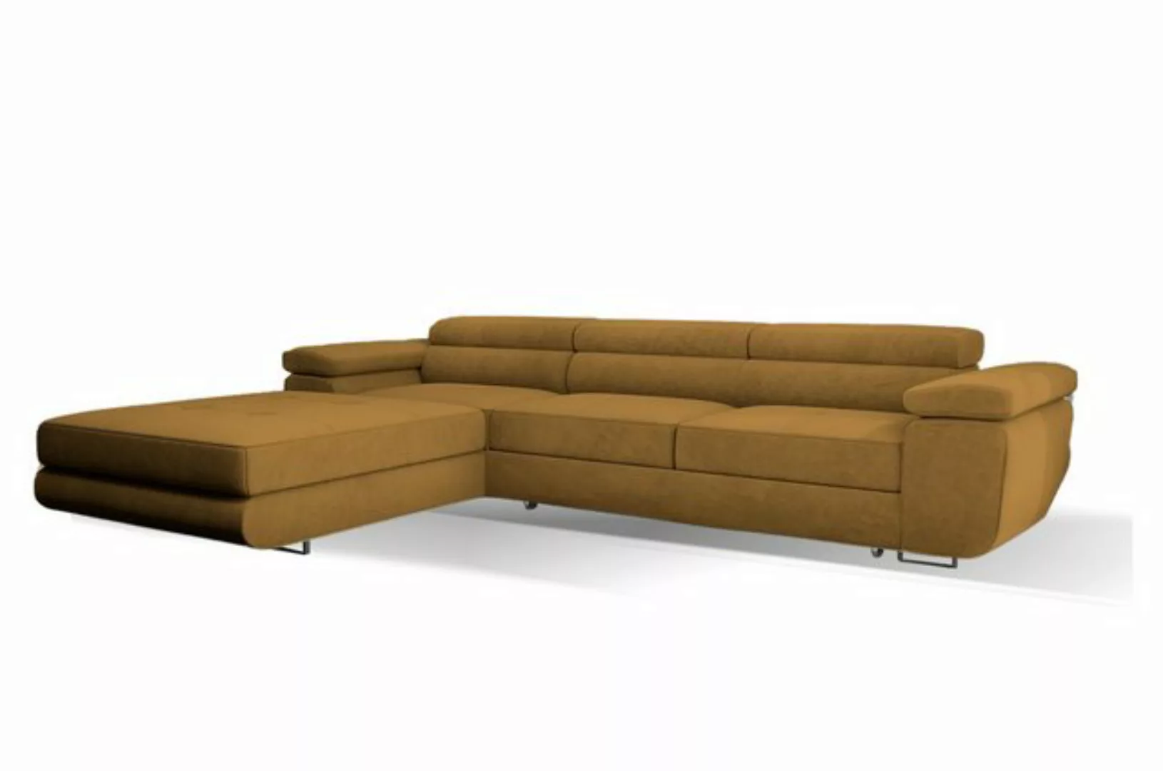 Goldstoff Ecksofa VENUS TWIN, mit Schlaffunktion und Bettkasten, 275x202x70 günstig online kaufen