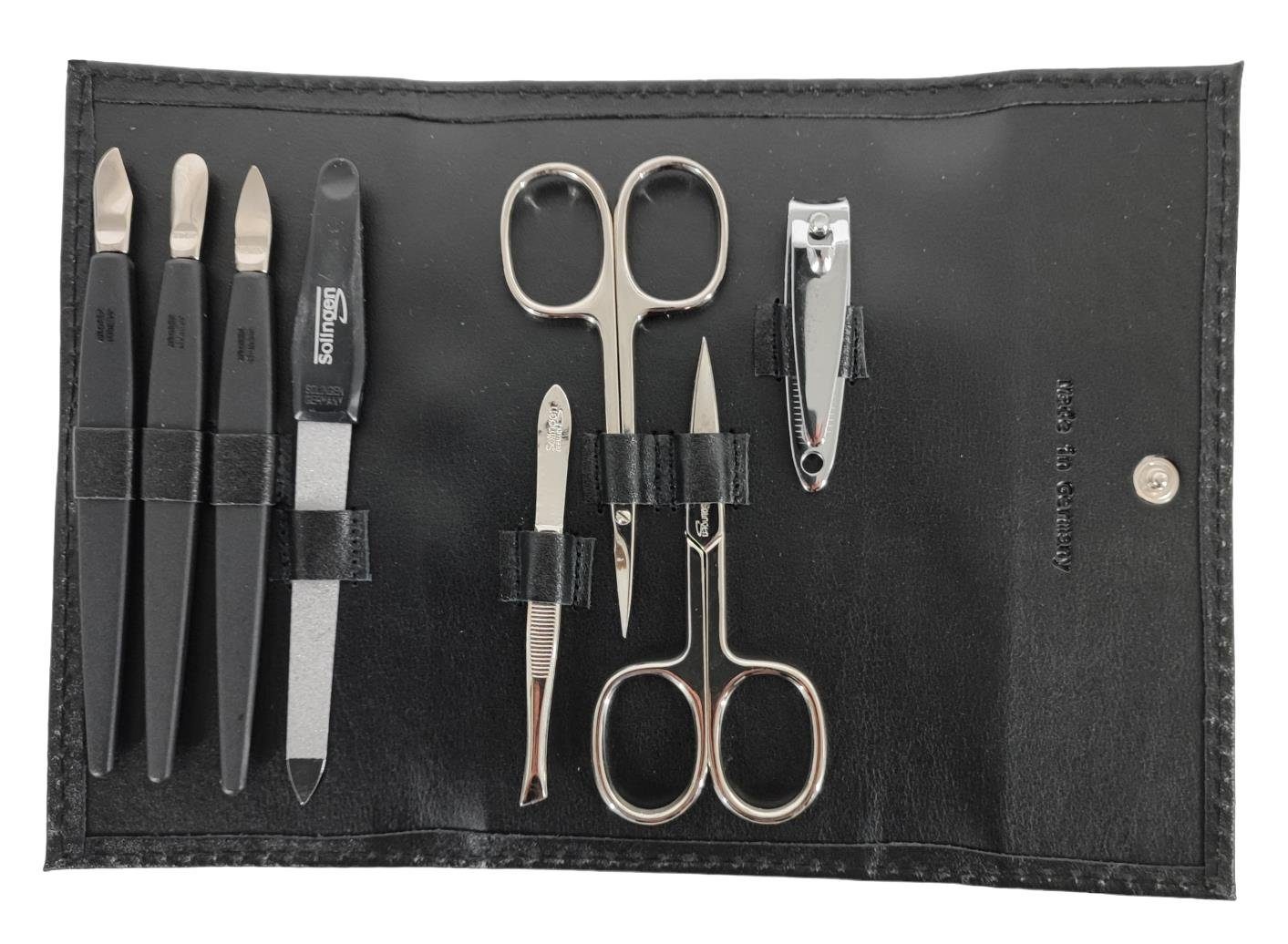 EloModa Maniküre-Etui Nagelpflege Set 8-tlg. Echtleder günstig online kaufen