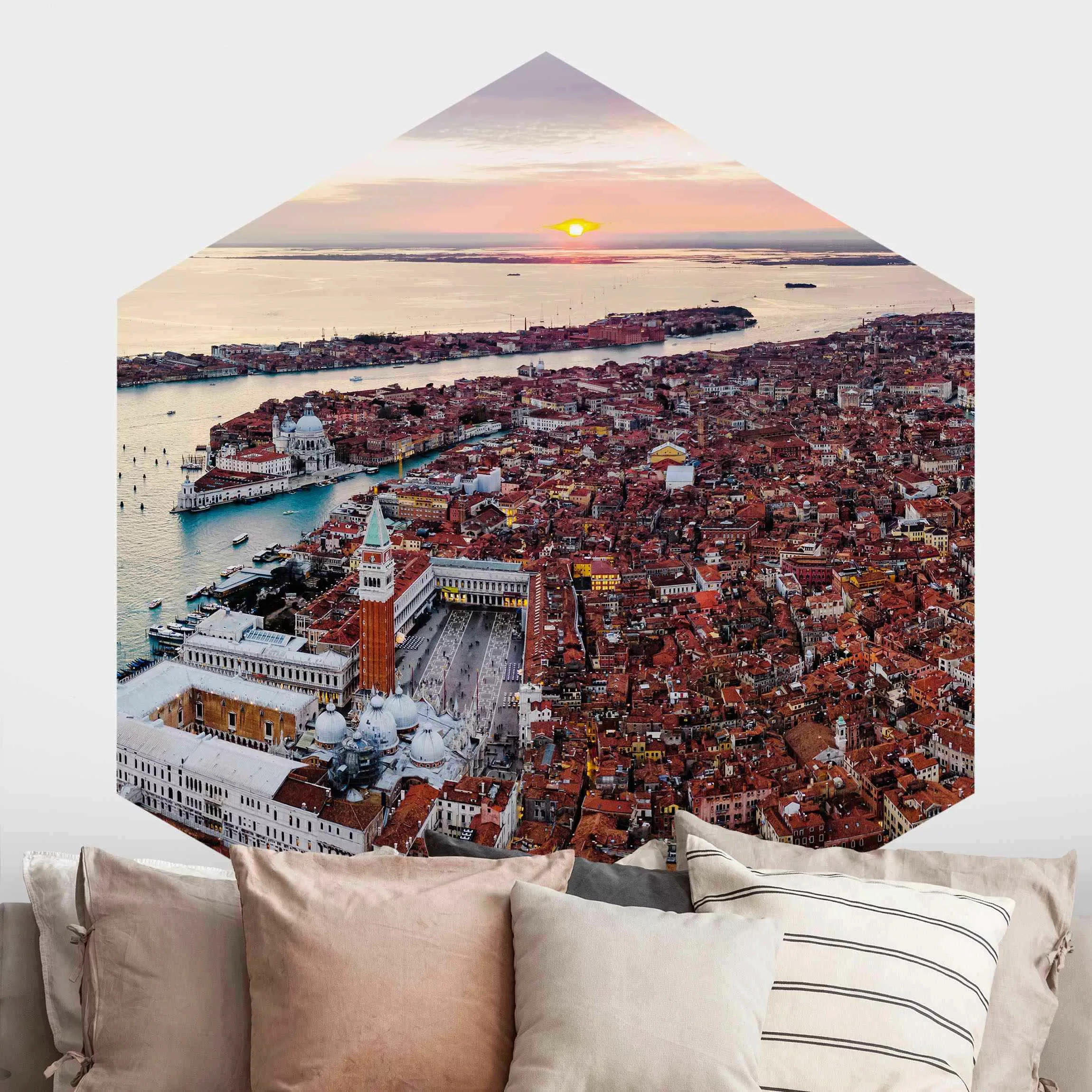 Hexagon Fototapete selbstklebend Venedig günstig online kaufen