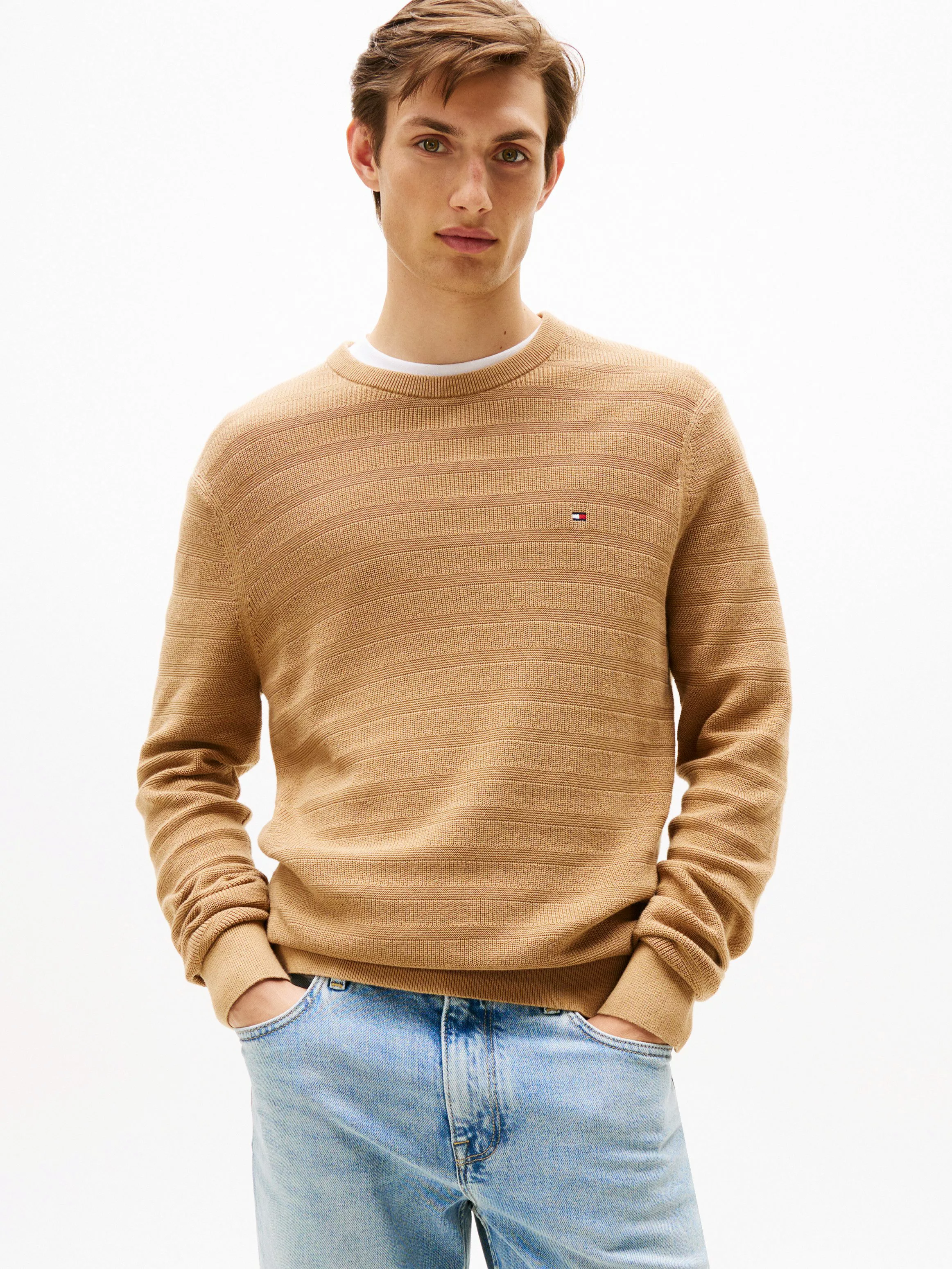 Tommy Hilfiger Rundhalspullover STRIPE STRUCTURE regular günstig online kaufen