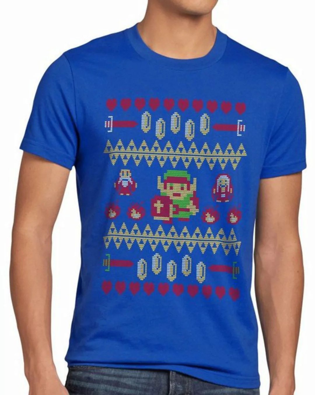 style3 Print-Shirt Herren T-Shirt Link Ugly Christmas Sweater strick pulli günstig online kaufen