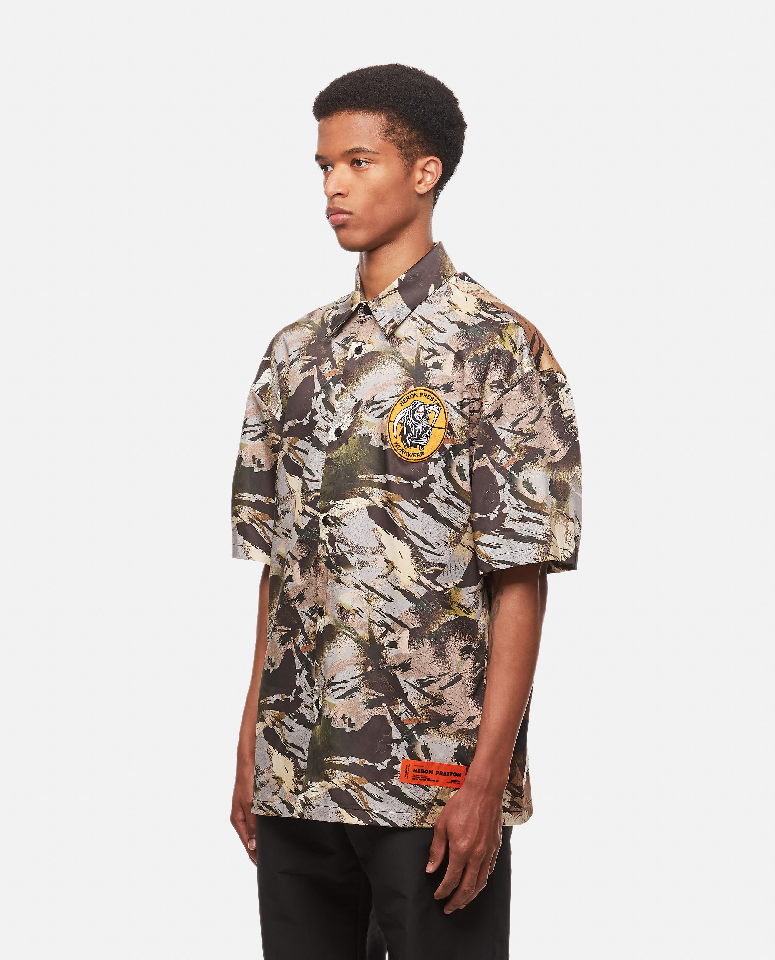 CAMOUFLAGE COTTON BOWLING SHIRT günstig online kaufen