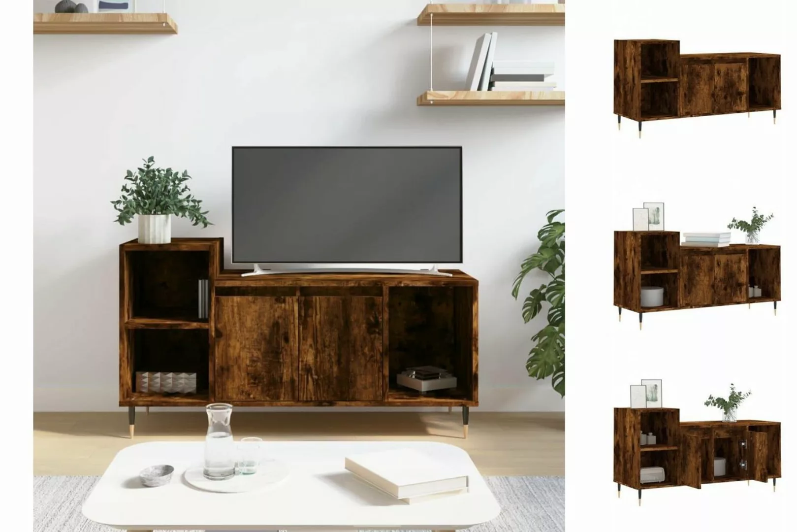 vidaXL TV-Schrank TV-Schrank Räuchereiche 100x35x55 cm Holzwerkstoff TV-Low günstig online kaufen