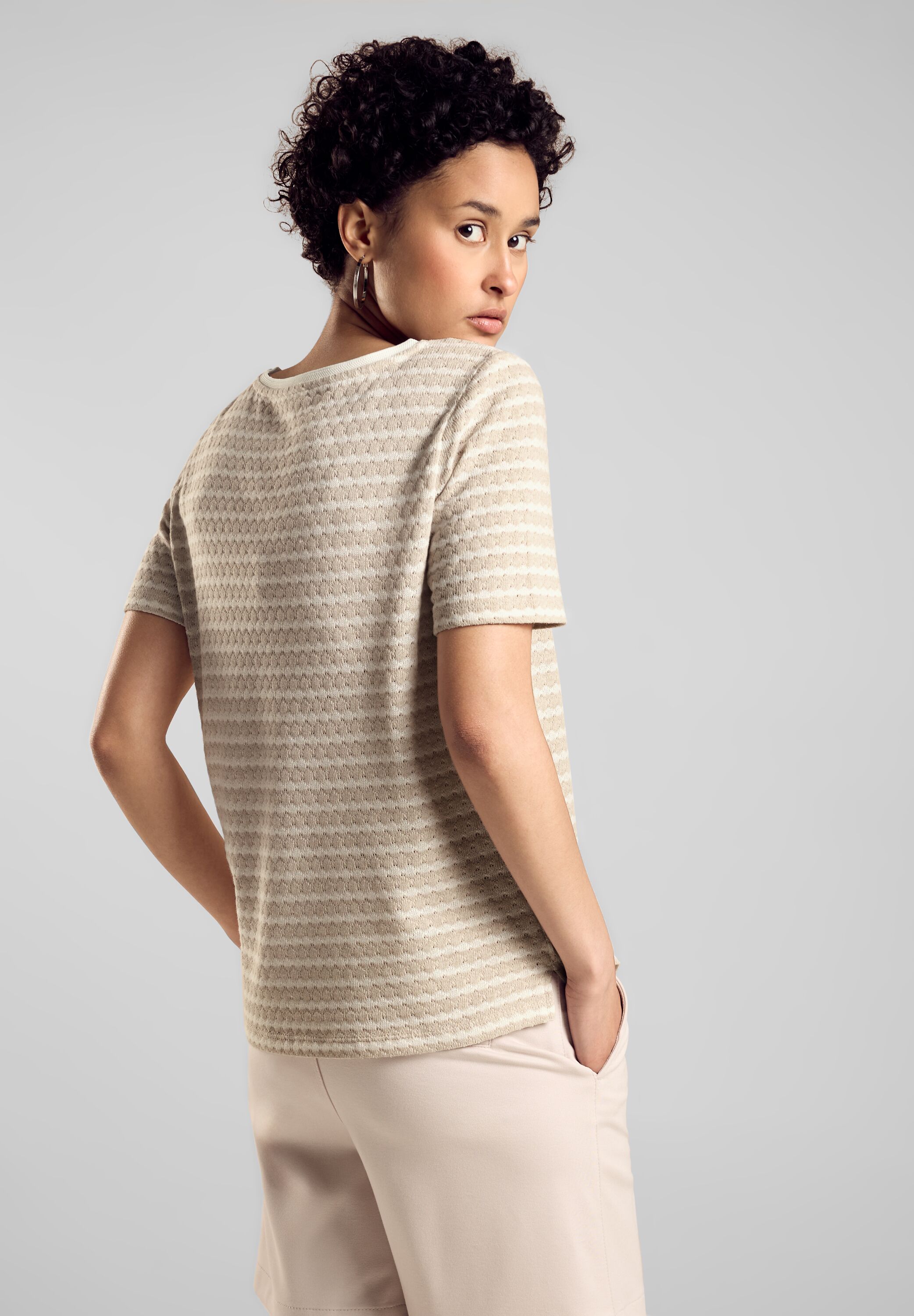 STREET ONE T-Shirt LTD QR yds knit look shirt günstig online kaufen
