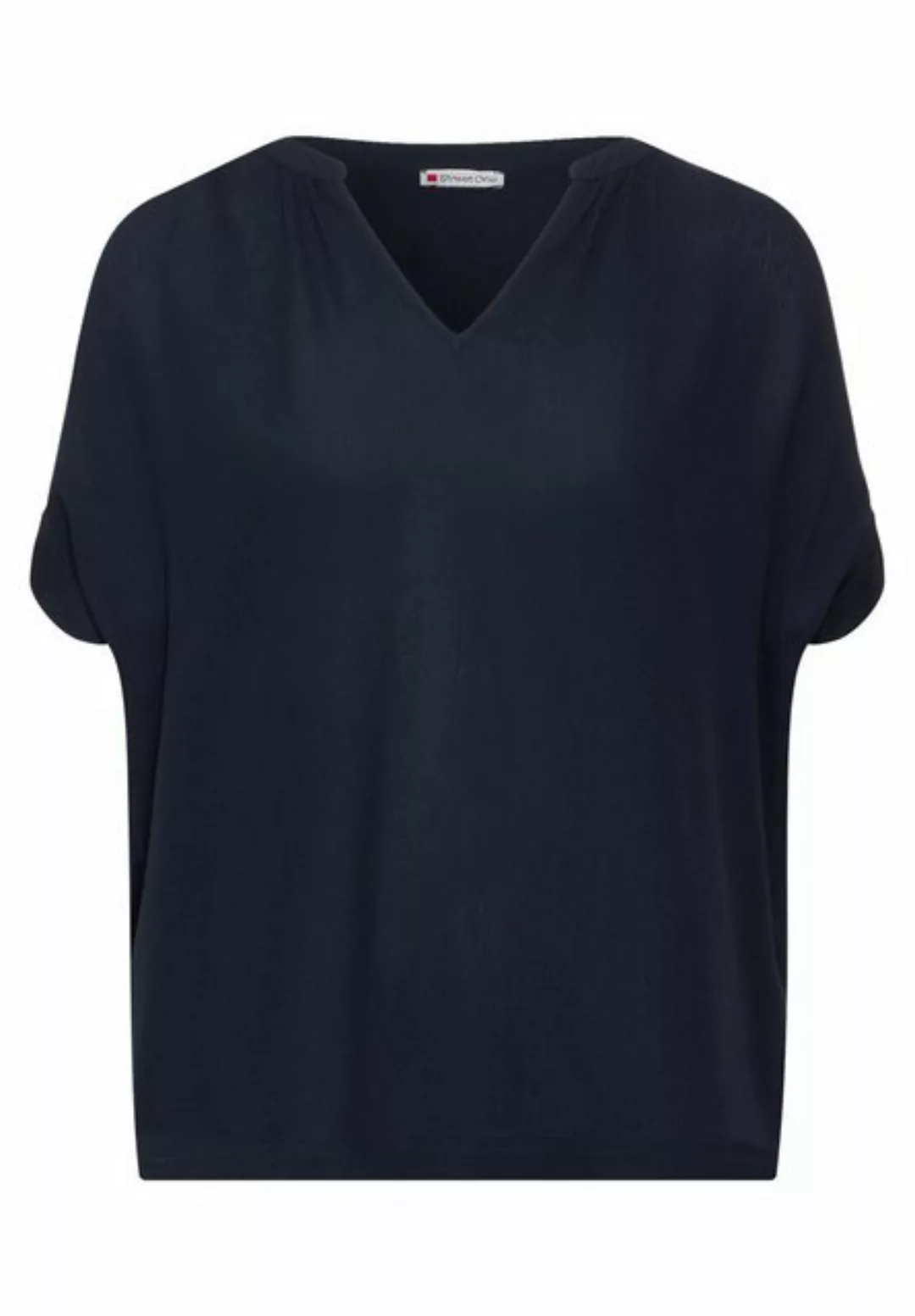 STREET ONE Kurzarmshirt - lässiges Materialmix T-Shirt günstig online kaufen
