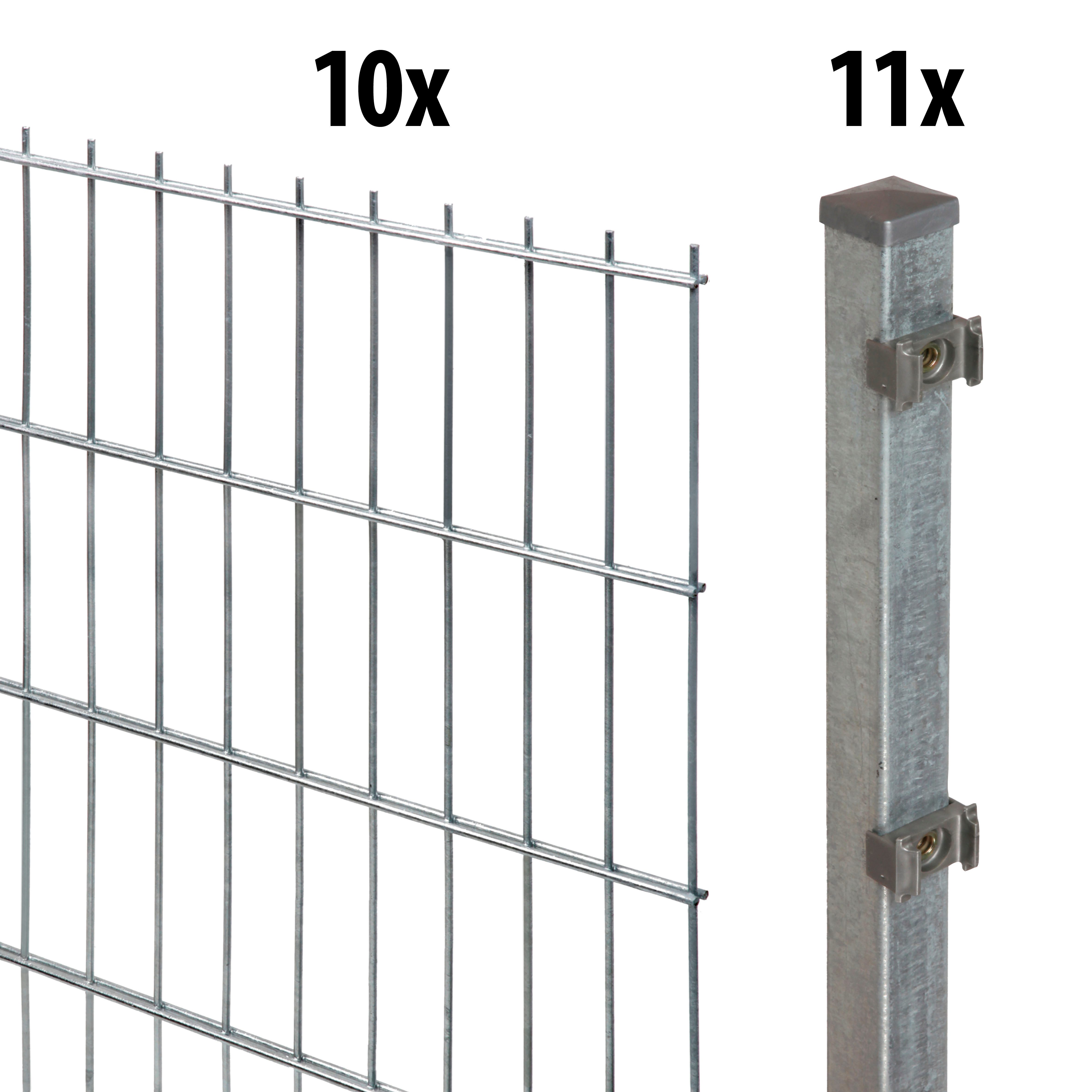 GARDEN 'N' MORE Doppelstabmattenzaun Standard, (21-St), günstig online kaufen