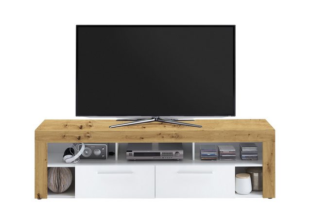 FMD Möbel TV-Schrank in Artisan Eiche Dekor-weiß - 180x52,8x41,3cm (BxHxT) günstig online kaufen