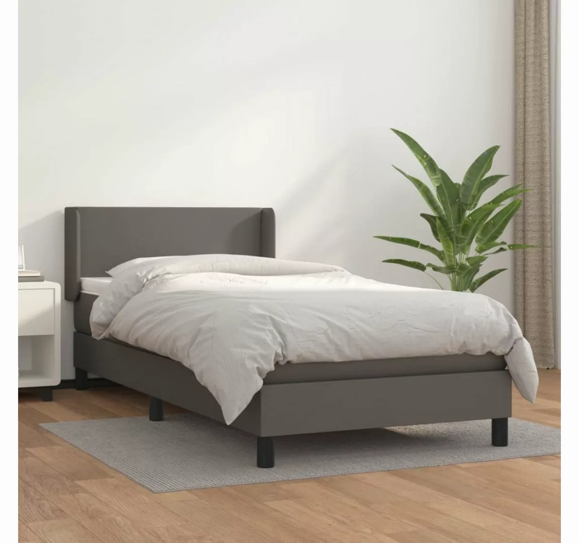 vidaXL Boxspringbett Bett Boxspringbett mit Matratze & Topper Kunstleder ve günstig online kaufen