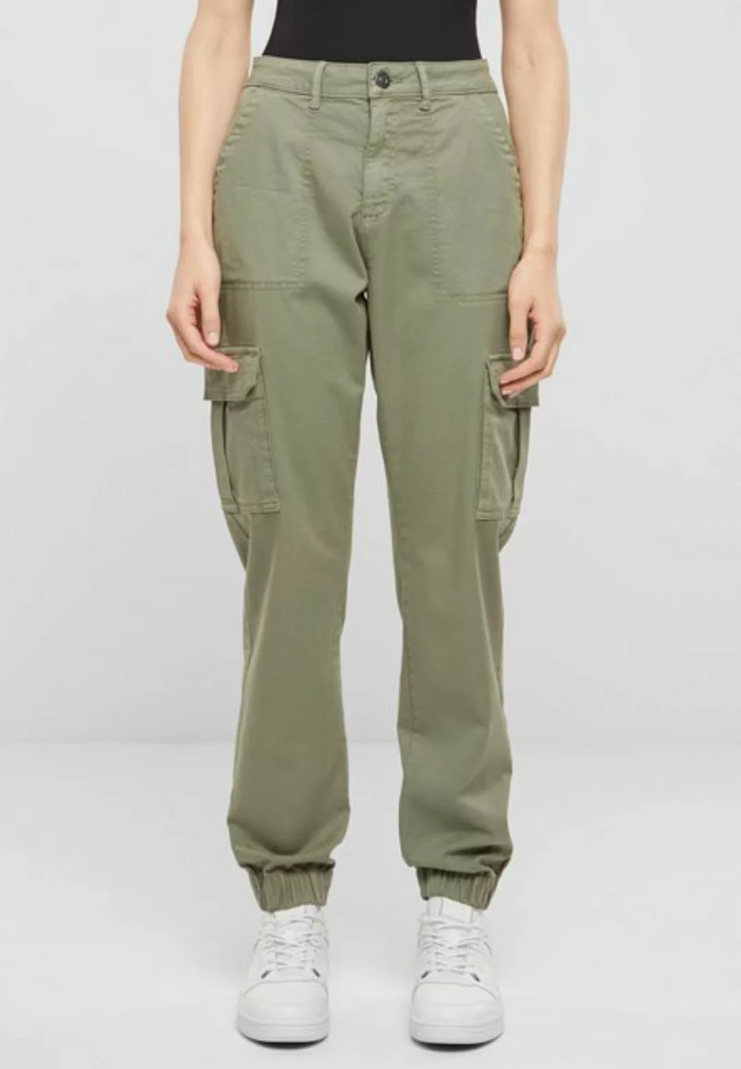 URBAN CLASSICS Stoffhose Urban Classics Damen Ladies Cotton Twill Utility P günstig online kaufen