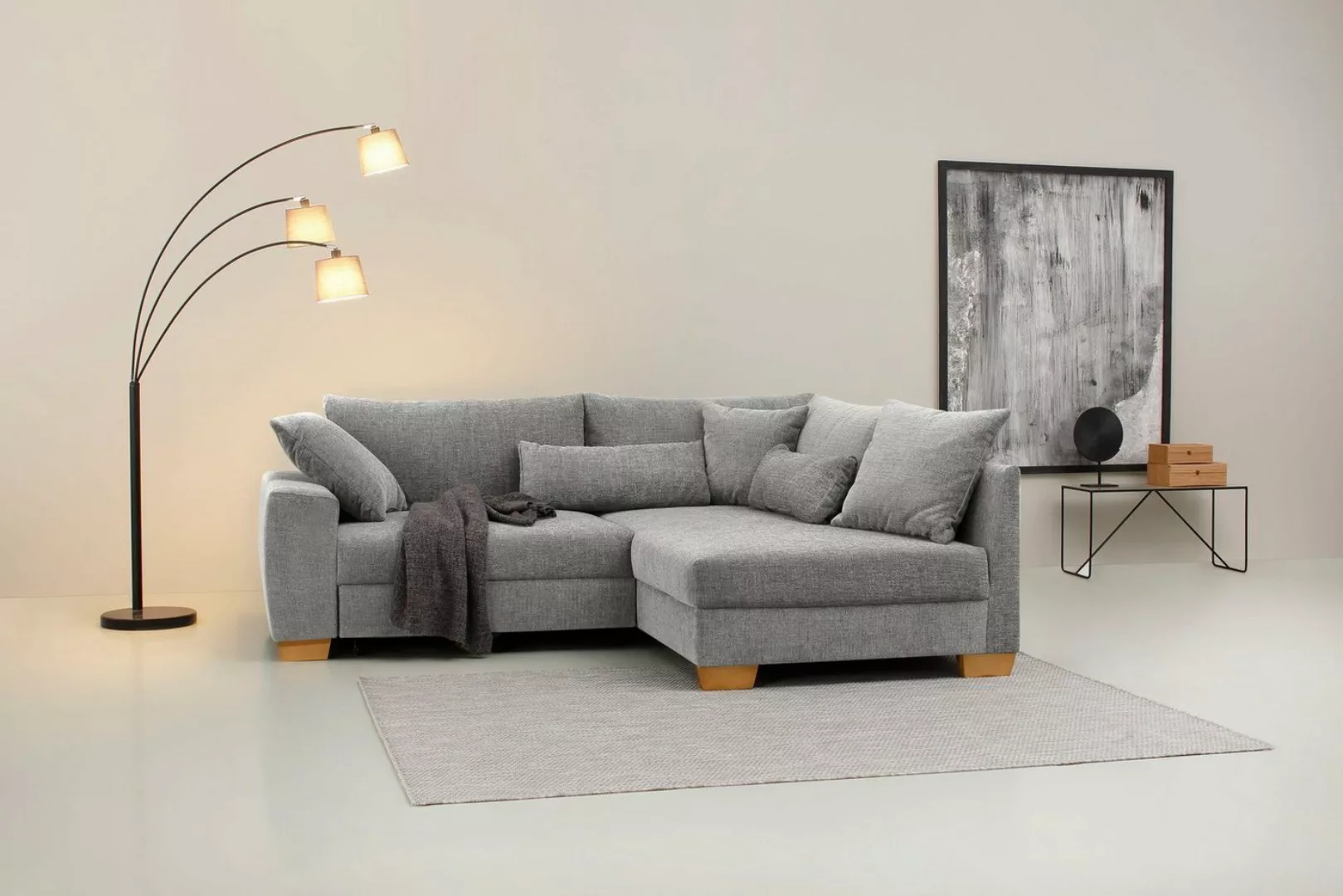 Home affaire Ecksofa "DuraSpring", mit Taschenfederkern, bis 140 kg belastb günstig online kaufen