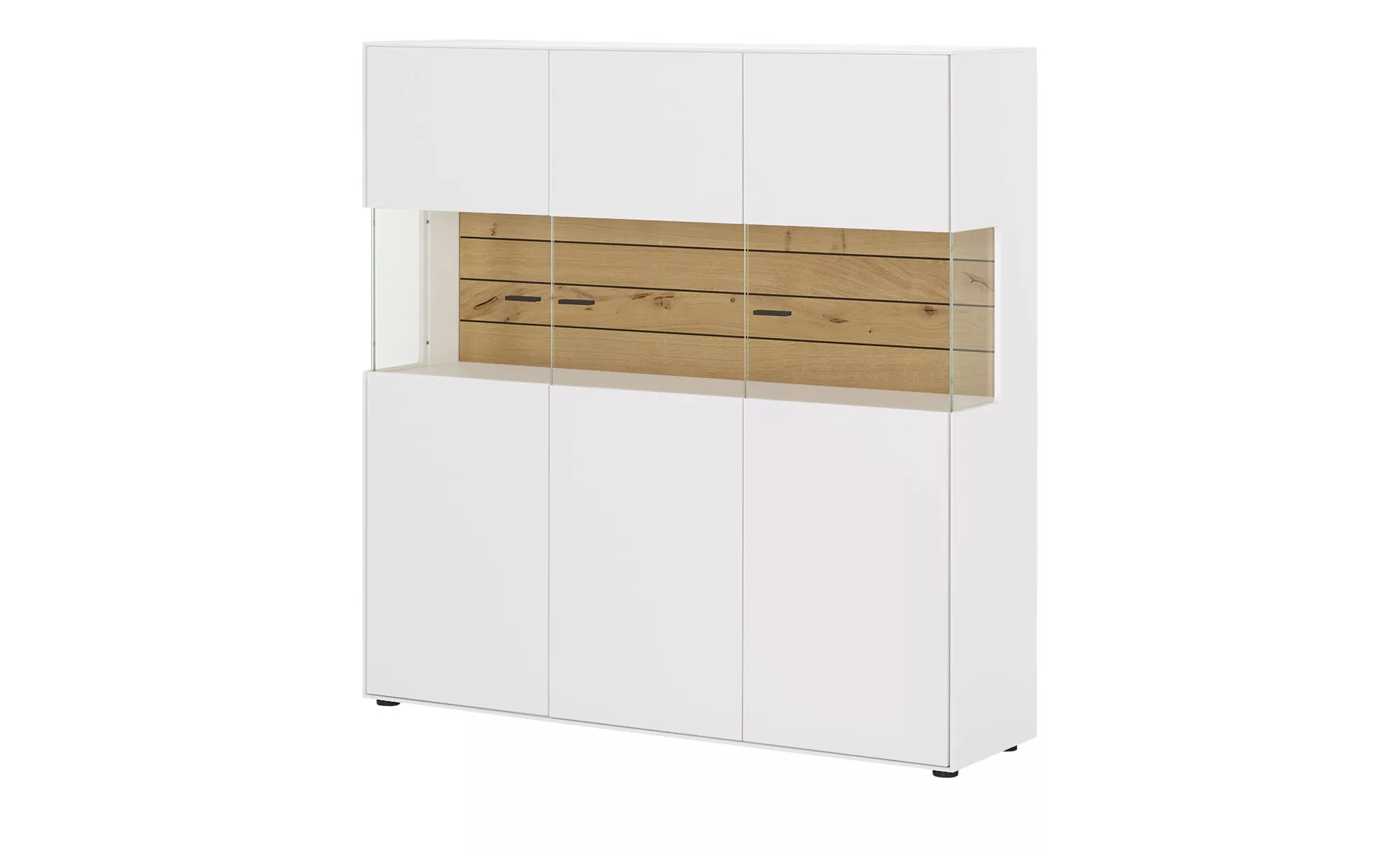 Jette Home Highboard  Como ¦ weiß ¦ Maße (cm): B: 139 H: 139 T: 38 Kommoden günstig online kaufen