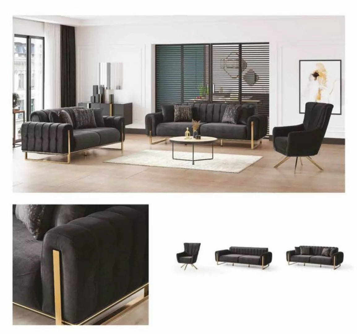 BENEDO MÖBEL Polstergarnitur Platin Sofa Set günstig online kaufen