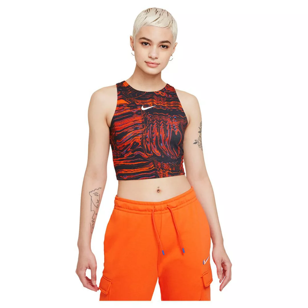 Nike Sportswear Dance Ärmelloses T-shirt L Black / Orange günstig online kaufen